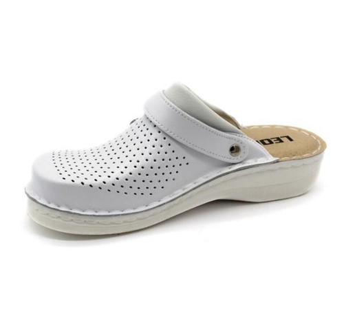 V202M LEON COMFORT HERREN LEDER CLOG WEIß - Bild 5 von 8
