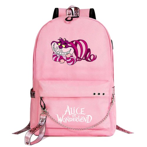 Alice In Wonderland Rucksack Boys Girls Kids School Bags USB Backpack Bagpack - Bild 41 von 52