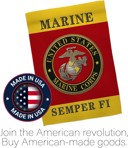 US Military Marine Corps USMC Semper Fi Flag Double-Sided Lawn Decoration Gift H - Picture 5 of 12