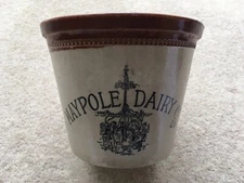 C1900 VINTAGE MAYPOLE DAIRY Co Ltd 6Lb SIZE BUTTER CROCK