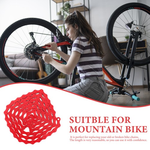 Bicycle Chain Red Mountain Bike Single Speed Accessories Fitness - Picture 5 of 12