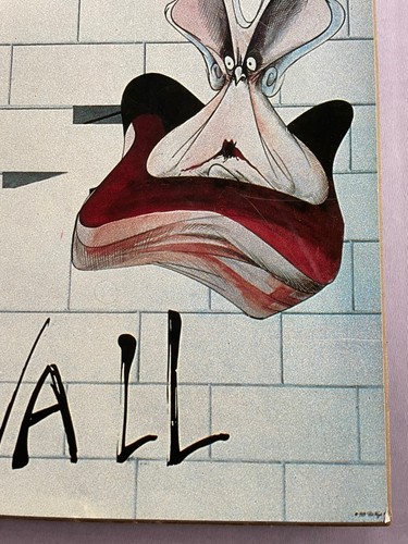 vintage 1980s Pink Floyd poster on masonite promo store display The Wall - Picture 7 of 10