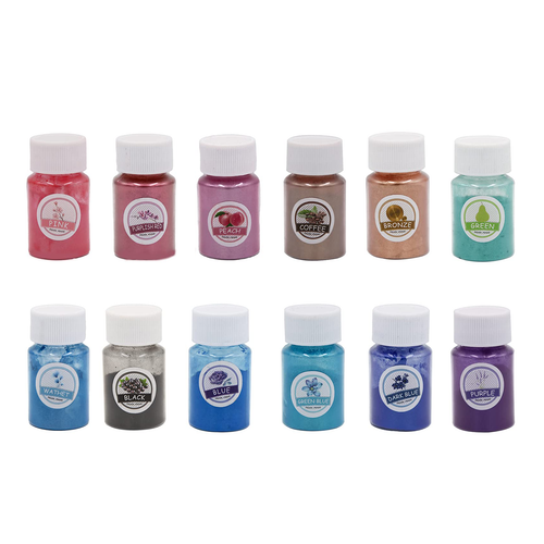 24Colors Mica Powder Dye Pearl Pigment Epoxy Resin Natural Mica Powder DIY Craft - Picture 8 of 17