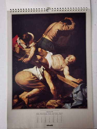 CALENDARIO OLIVETTI ANNO 1994 - LA GIOVINEZZA DI CARAVAGGIO cm 38 x 28 - Imagen 3 de 4