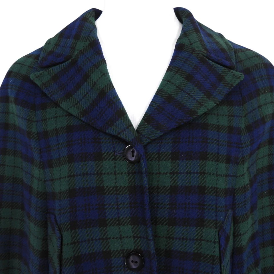 PENDLETON 罕见 复古 20 世纪 50 年代女式 18 码内衬羊毛角黑色手表 TARTAN — 第 3/4 张图片
