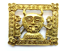 Medieval Replica Jewelry, 14th Century Brooch Devil Head, LARP SCA Pilgrim Badge
