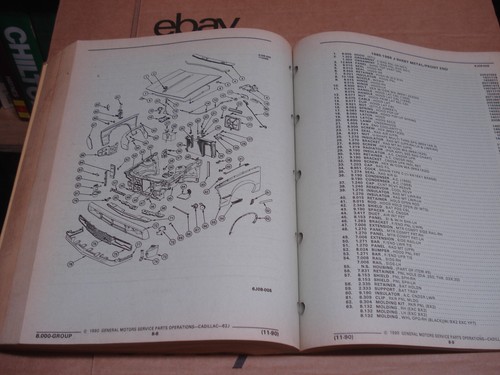 1982-1988 CADILLAC CIMARRON PARTS BOOK NUMBERS CATALOG OEM ORIGINAL - Picture 7 of 8