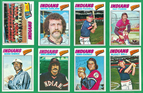 1977 TOPPS CLEVELAND INDIANS TEAM SET NM BELL ECKERSLEY BOOG FRANK FOSSE - 第 1/3 張圖片