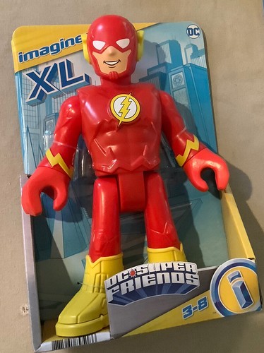 Imaginext DC Super Friends The Flash XL 10" bewegliche Vorschul-Actionfigur NEU