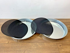 For TOYOTA BMW AUDI Oil Change Metal Pan Round Container Garage Shop NEW 2PACK