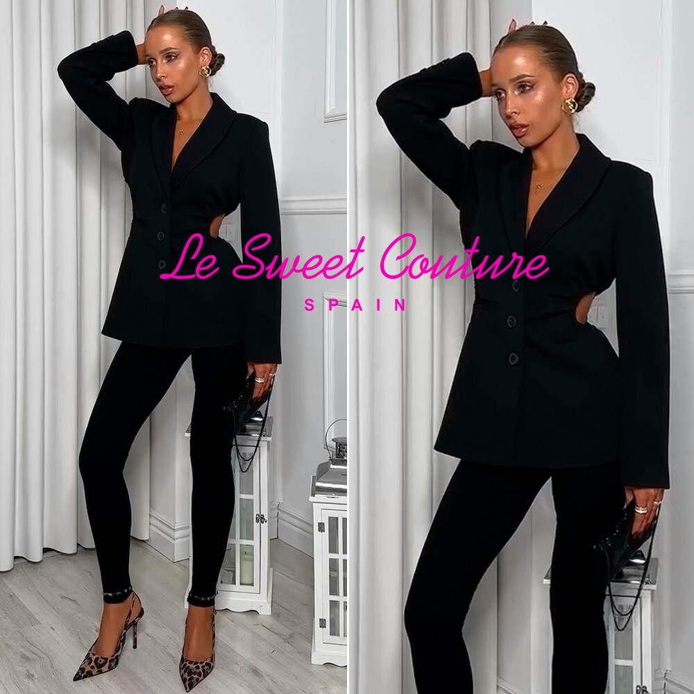 ZARA WOMAN FW24 BLACK CUT OUT BLAZER ALL SIZES 4813/845 | eBay