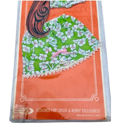 Rare Vintage Crissy Fashions Ideal Doll Clothes Outfit Funderwear Green Floral 8081 - Bild 4 von 10