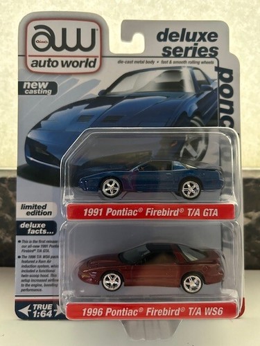 Aw Auto World Deluxe Series 91 Firebird Gta & 96 Firebird Ws6 Version B