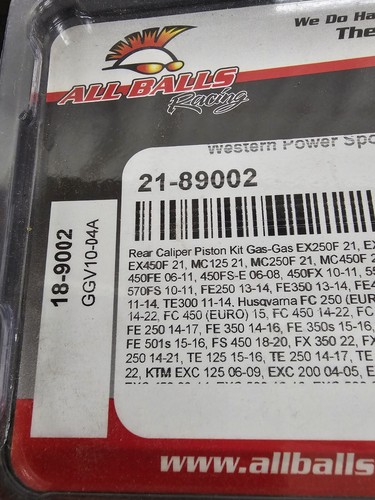 All Balls Brake Caliper Piston Kit 18-9002 KTM/Husqvarna/Sherco/Husaberg/Gas Gas - Picture 2 of 4