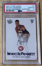 Onyeka Okongwu Rookie /25 PSA 10 Sapphire Works In Progress Pop 3 RC 2020 Court