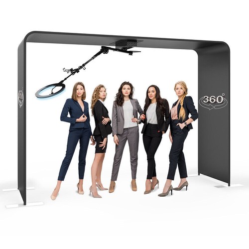 Overhead 360 Photo Booth Selfie Video Booth,with Ring Light,for Party Wedding - Picture 4 of 14