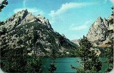 Teton Ntl Park Mt Teewinot Saddle Jenny Lake Postcard Unused (29028)