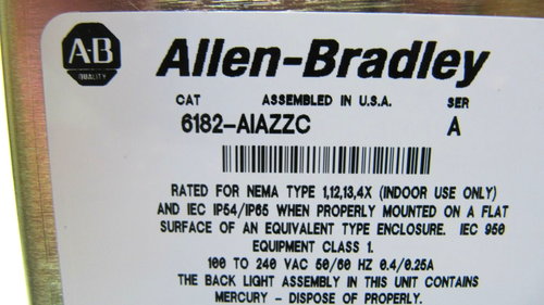 (NEW) Allen-Bradley Bulletin 6182 Industrial Computer Cat. 6182-AIAZZC Ser A - Picture 2 of 10