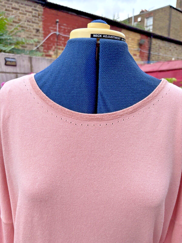 Red Herring Pink Wrap Back Party Casual Top Jumper Size 12 - Picture 2 of 13