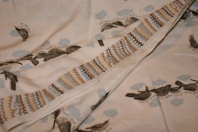 Bird Flower Word COTTON/POLY Fabric Birds Of A Feather 44