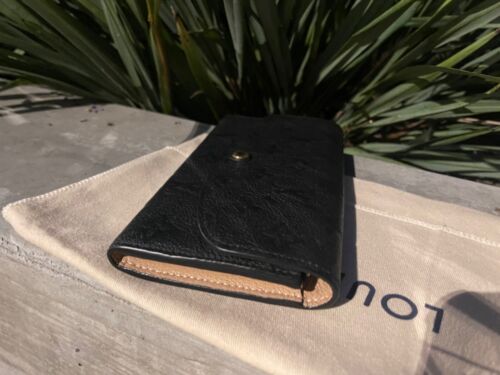 Auténtico Billetera Louis Vuitton Emilie Monograma Empriente Cuero Negro Excelente - Imagen 3 de 11