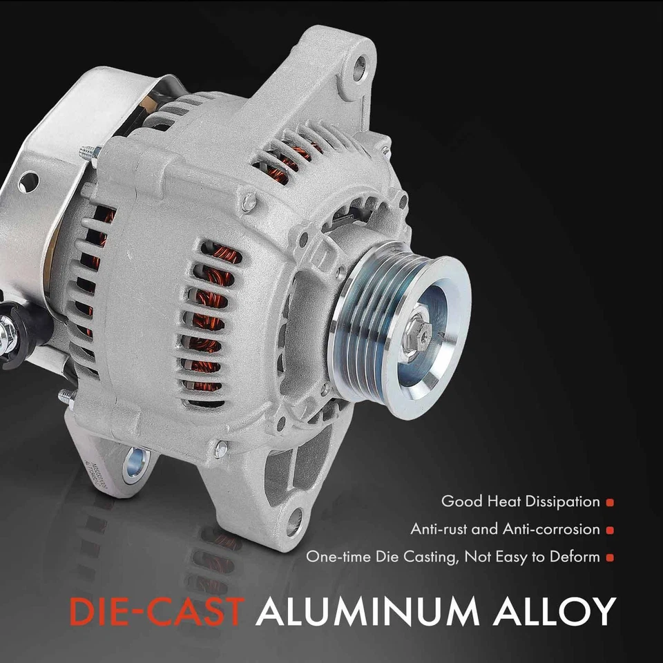 Alternador nuevo para Toyota Corolla 1993-1997 Celica Geo Prizm 70A 12V CW 5 ranuras Foto 4 de 4