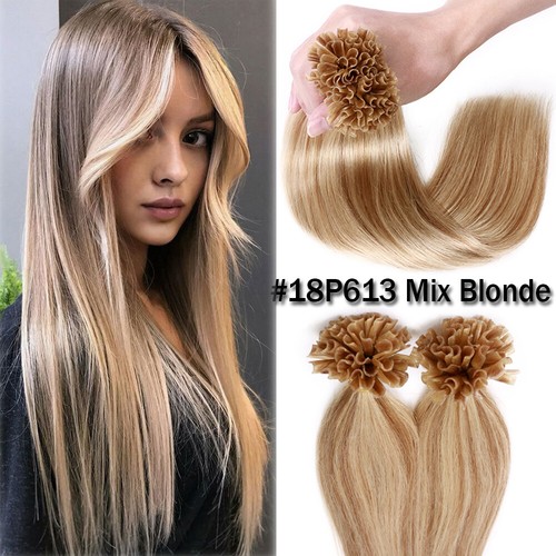 U Tip Pre Bonded 150G 100% Remy Human Hair Extensions Thick Nail Keratin AAAAA+ - Picture 25 of 26
