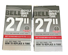 Bicycle Tire Inner Tubes 2 Bell 27" x 1 1/8 - 1 1/4 Standard Valve Fits 700c Box