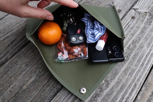 green SMALL bike handlebar bag PVC-coated polyester water-resistant cruiser styl - Picture 5 of 10