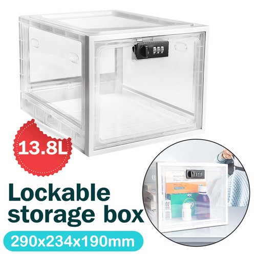 Lockable Box Medicine Lock Box for Safe Medication Storage Black & White AU - Picture 13 of 37