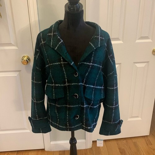 Neu mit Etikett Elliott Lauren grün karierter Mantel - Größe L - Bild 1 von 5