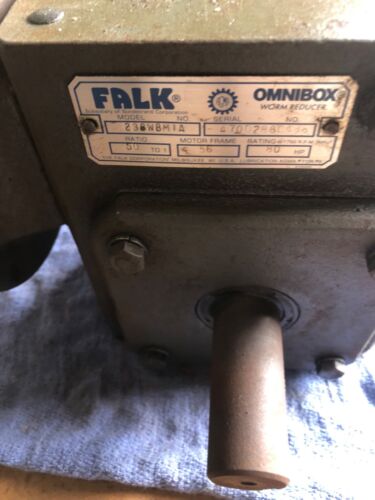 FALK OMNIBOX 238WBM1A WORM REDUCER WORM Ratio 50 To 1, .8 HP, Gearbox - Picture 2 of 2