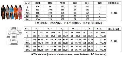 Plus Size Women Sexy Solid Color V Neck Long Sleeve High Slit Dress with Belt - Bild 4 von 16