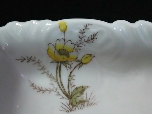 Antique Becher,Stark & Merkin Embossed Yellow Floral Small Dish,Germany - Picture 5 of 9