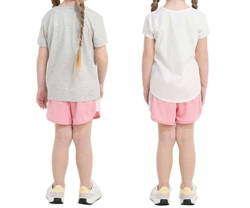 Adidas Kids' 3-piece Set, White, Pink Size 4T - Picture 2 of 5