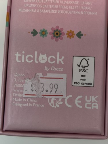 Reloj analógico Djeco Flor Arco Iris Niña Resistente a Salpicaduras Niño Regalo - Imagen 10 de 10