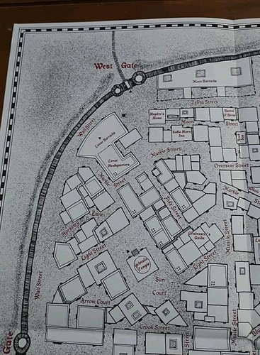 Custom Black And White Avalon Hill New Pavis Town Map - Bild 2 von 13