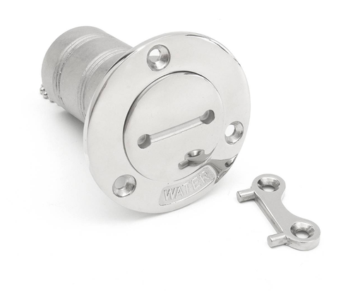 ISURE Boat Stainless Steel Water Deck Filler 1-1/2 Inch OD With Keys