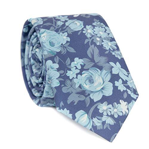 Men's Cotton Printed Floral Tie 2.56" Skinny Narrow Necktie Various Designs 38 - Bild 1 von 2