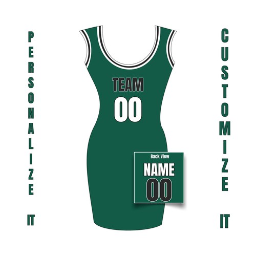 Custom Jersey Dress for Adults – Girls Basketball Name & Number Jersey Dress, La - Picture 37 of 91