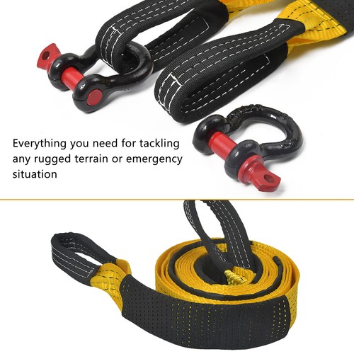 10 TON 10T 5M Tow Towing Pull Rope Strap Heavy Duty Road Recovery Car Van 4x4 - Picture 16 of 19