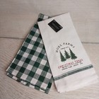 New! "Noel Farms Christmas Trees Fresh Cut" Kitchen Dish Towel Set of 2 Winter 