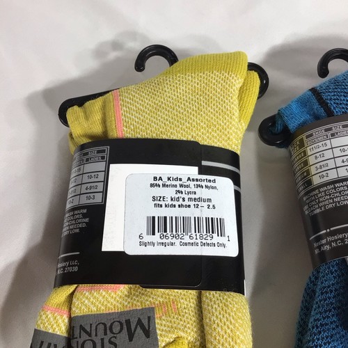 Kid’s Stone Mountain Outfitters Merino Wool Hiking Socks Size Medium 2 Pack - Picture 2 of 7