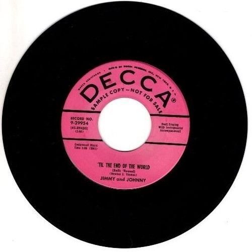 Jimmy & Johnny – Another Mans Name / Til The End Of The World 7" Promotional 45 - Picture 3 of 24