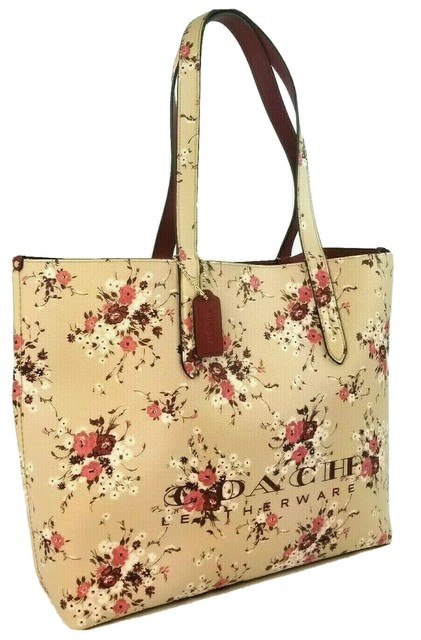 coach floral tote handbags
