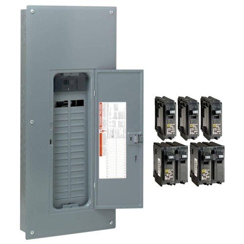Homeline 200 Amp 30-Space 60-Circuit Indoor Main Breaker Plug-On Neutral Load - Picture 1 of 15