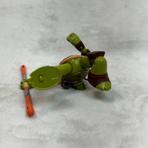 Figura Tortuga Ninja Adolescente Mutante Miguel Ángel Personal Spinning Bo 2014 TMNT - Imagen 8 de 10