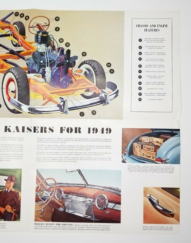 Brochure Kaiser 1949 speciale e DeLuxe auto d'epoca - Foto 7 di 10