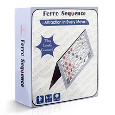 Ferro Sequence Board Game - Magnetic Chips, Board, and Cards-Free Shipping