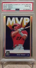 2019 Donruss Optic MVP MIKE TROUT Holo Prizm PSA 10